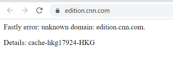 Fastly Error CNN