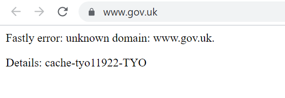 Fastly Error UK Government