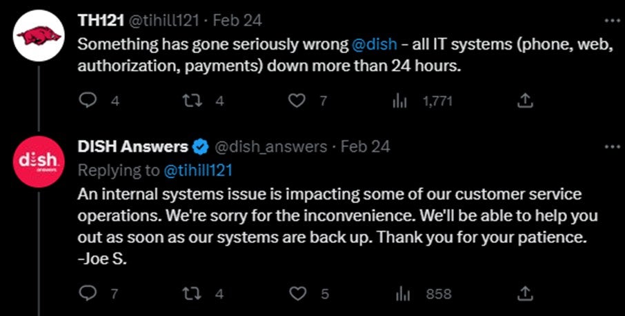 DISH Network outage twitter