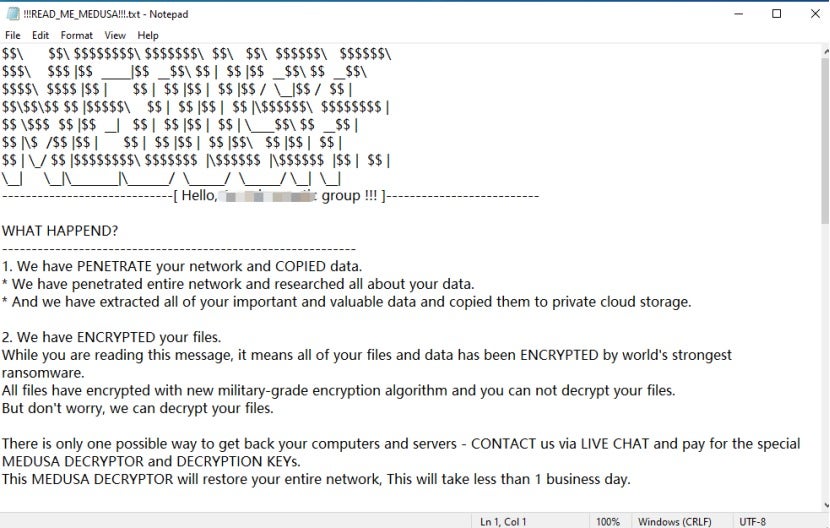 Security Advisory on Medusa Ransomware 2