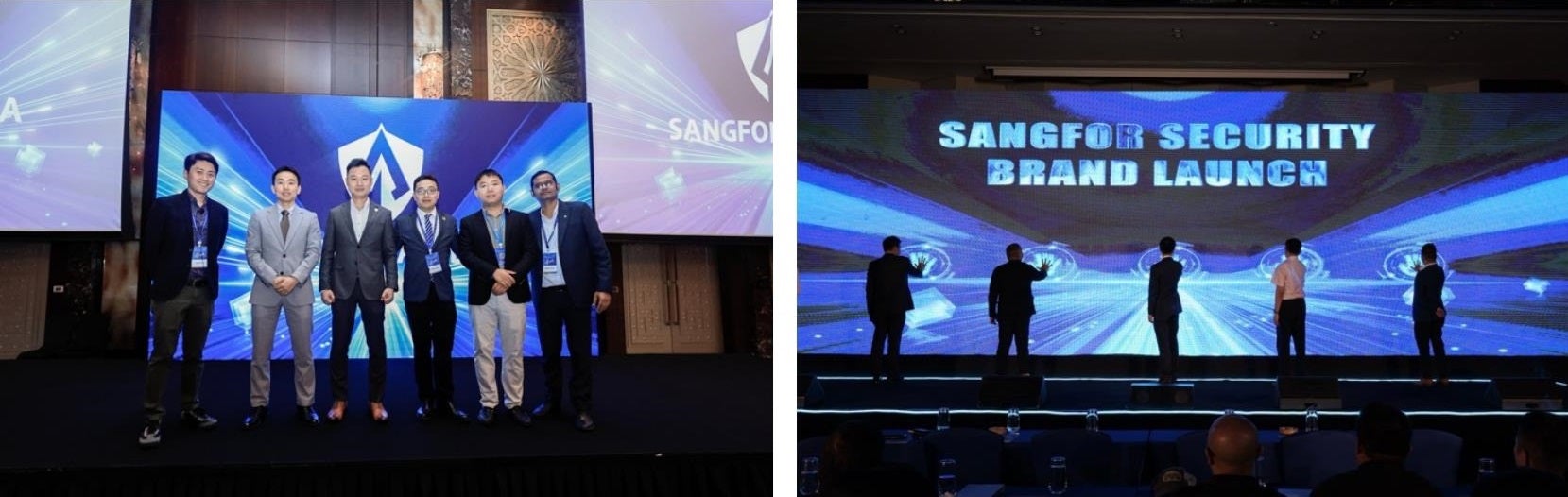 Sangfor Athena Soft Launch in the UAE (left) and the Philippines (right) during the Sangfor International Roadshow 2025