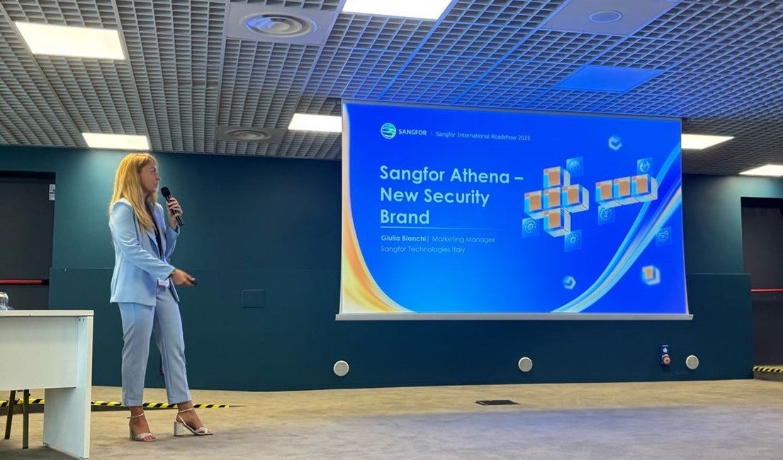 Lancio ufficiale del nuovo brand Sangfor Athena durante il Sangfor International Roadshow 2025 a Milano!