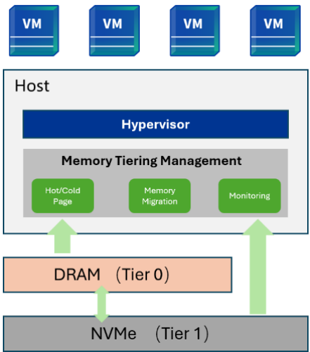 Memory Tiering über NVMe zur Verbesserung der effektiven Speichernutzung