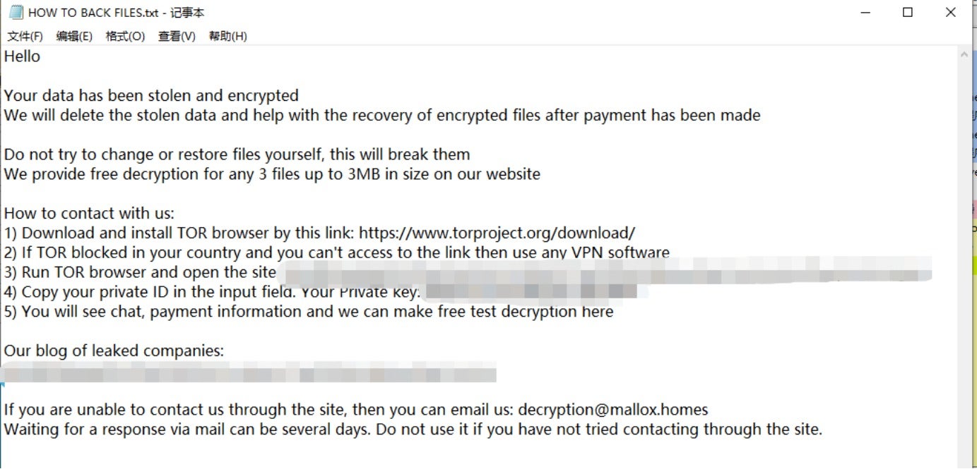 New Mallox Ransomware Variant Discovered In The Wild 1