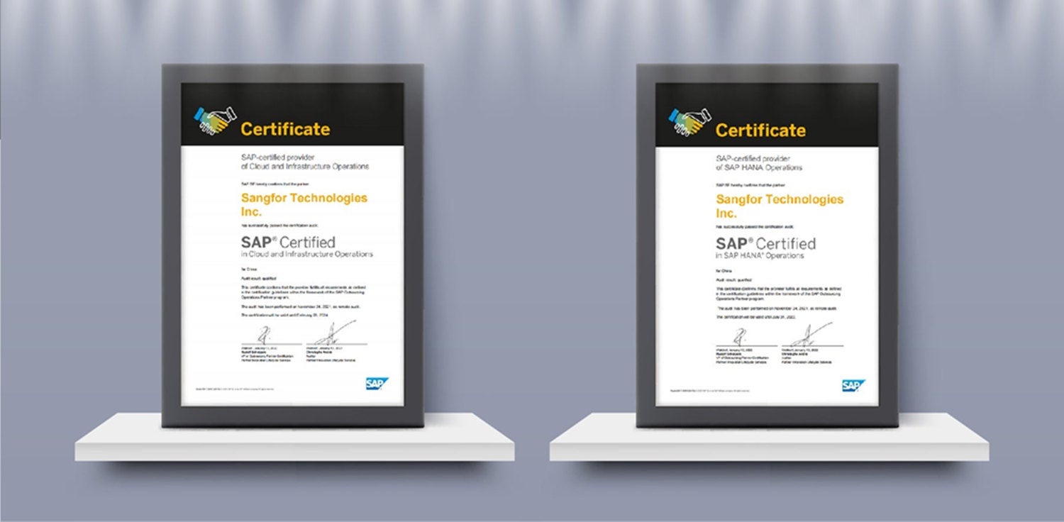 sangfor technologies achieves sap certification