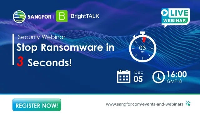 Kills Ransomware in 3 Seconds webinar banner