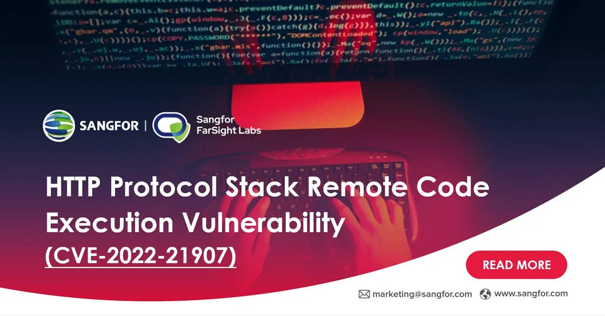 CVE-2022-21907: HTTP Protocol Stack Remote Code Execution Vulnerability 
