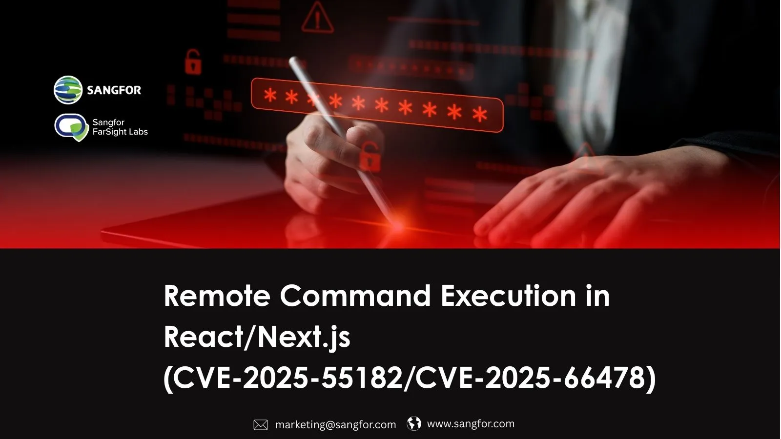 The feature image of Remote Command Execution in React/Next.js (CVE-2025-55182/CVE-2025-66478)