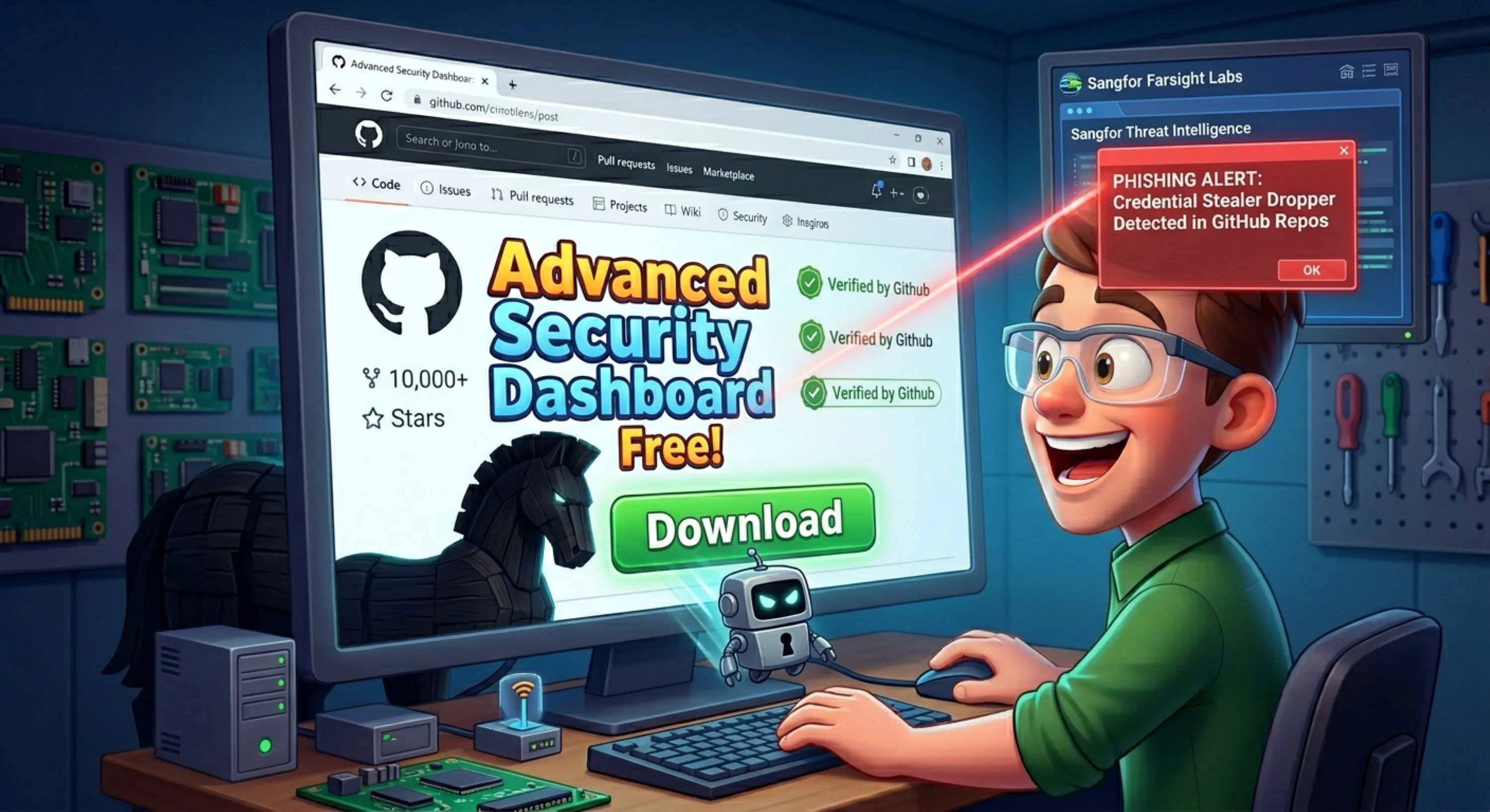 GitHub Supply Chain Attack: StealC 2.0 Evasion via Binary Padding & Blockchain Smart Contracts