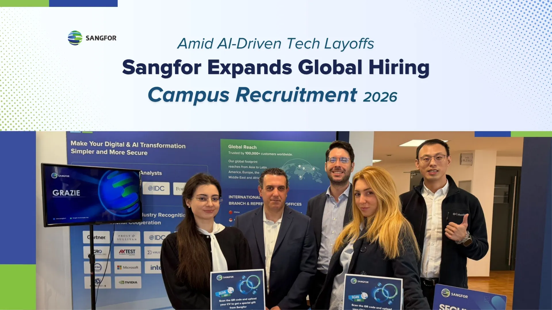 Sangfor rafforza il recruiting globale: nuove opportunità di carriera nel cloud e nella cybersecurity1