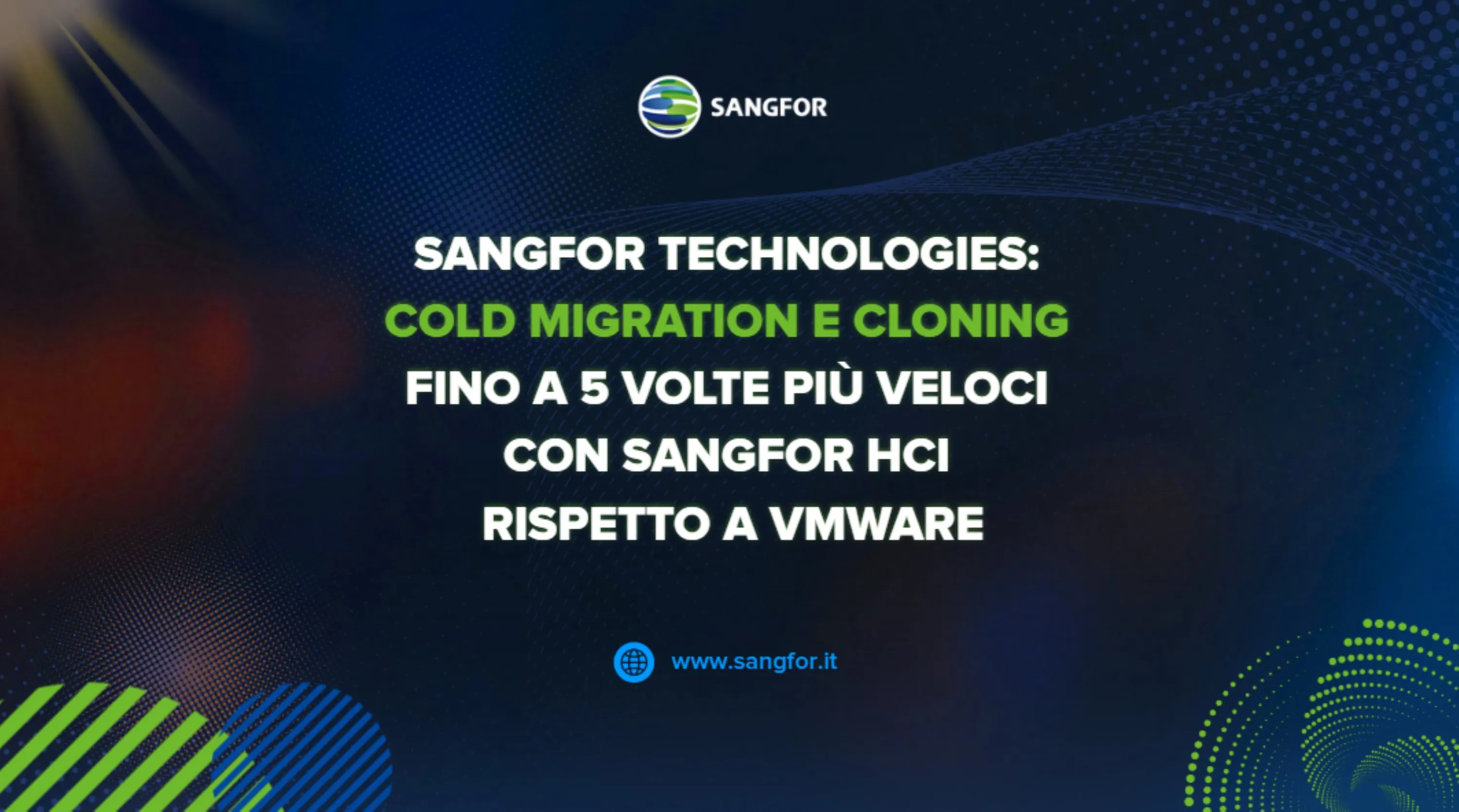 SANGFOR TECHNOLOGIES: COLD MIGRATION E CLONING FINO A 5 VOLTE PIÙ VELOCI CON SANGFOR HCI RISPETTO A VMWARE